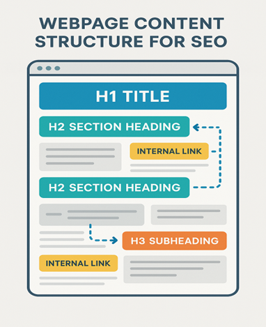 On-page SEO content structure - 123webdesigner
